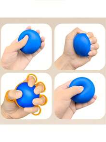 1pc Grip Strengthener Hand Exerciser Ball - Finger Exercise Tool, Squeeze Ball For Hand Strengthening And Stress Relief, Grip Ball, Finger Training, Grip Strength Training, Strength Training, Stress Relief Ball, Significant Effect, Simple Operation, Excellent Design, Essential For Sports And Fitness - Multicolor - View 2
