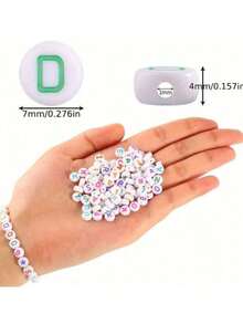 100/500/1000/1200pcs Acrylic Letter Beads Set - DIY Jewelry Making For Friendship Bracelets - 26 Styles, Colorful, Versatile, Easy To Use - Multicolor - View 3