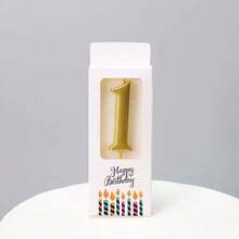 創意數字生日蛋糕蠟燭裝飾，適合生日派對 - 金色 - 查看 12