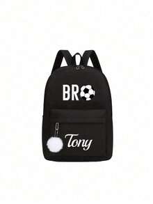 This Backpack With Soccer Pattern Can Be Customized As Your Exclusive Back-To-School Bag. You Can Also Add Personalized Elements Such As Name Or Holiday Greetings. This New Backpack Features A Nylon Zipper. You Can Add Personalized Content Like Letters, Lucky Numbers, Etc. It's Perfect For Dance Classes And Travel. Also An Ideal Choice For Birthday Gifts, Souvenir Bags, Christmas Gifts Or New Year Gifts. - Multicolor - View 36