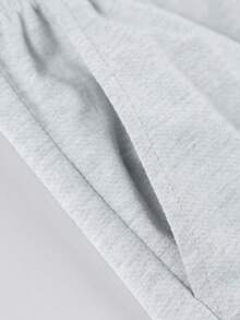 Girls' Summer Lightweight Knitted Bermuda Shorts, Loose Casual Side Pocket Sports Pants, Versatile For Daily Outdoor Wear - White - View 6