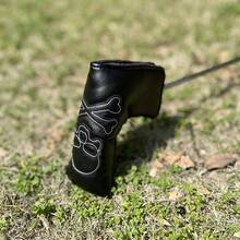 1PC Skull & Crossbones Golf Putter Head Cover, PU Material With Soft Inner Lining, Compatible With Blade Putter Clubs, Stylish Wear-Resistant Unisex Golf Accessories, All-Around Protection For Golf Clubs - Multicolor - View 3