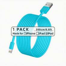 Set Kabel Data Pengisian Cepat Warna-warni Permen, Kabel Pengisian Ekstra Panjang 1m/2m/3 Meter, Kompatibel dengan iPhone 14/13/12/11 Pro Max/Mini/XS Max/XR/XS/X/8/7/6s/SE, Mendukung Pengisian Cepat dan Sinkronisasi Data Kecepatan Tinggi, Hadiah Natal/Hadiah Rumah Tangga - MultiWarna - View 12