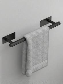 4/3/1pc Bathroom Towel Rack Wall-Mounted Bathroom Hanging Rack Dish Cloth Holder Bathroom Kitchen Hardware Accessories Strong Self-Adhesive Bathroom Storage Rack Suitable For Bathroom And Kitchen Decor - Multicolor - View 3