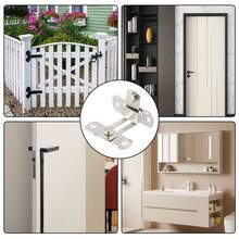 2 Pieces Sliding Door Lock Set, 90° Sliding Lock, Stainless Steel Door Lock, Right Angle Door Lock, Suitable For Barn Doors, Windows, Garden Cabinets (Black/Silver) - Stainless Steel - View 2