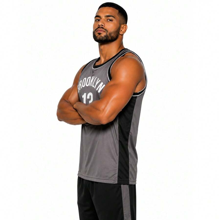 Men's Sports Tank Top For Gym, Sports, And Casual Wear - 布魯克.格雷 - 查看 1