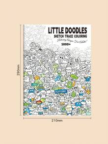1 buah Buku Mewarnai Doodle Penghilang Stres, Pola Doodle Indah untuk Dijiplak dan Diwarnai, Dirancang untuk Memberikan Ketenangan dan Kreativitas Mental, Cocok untuk Pecinta Seni dan Mereka yang Mencari Penghilang Stres - MultiWarna - View 10