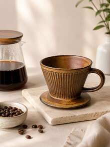 1pc Pour Over Coffee Dripper Filter Cup With Scale, Cold Brew American Share Pot Set, Coffee Filter, Ceramic Gradient Filter, Home Use Funnel, Coffee Filtration - Multicolor - View 11