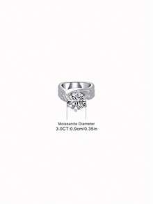 Exquisite Luxury 3-5 Carat Moissanite 925 Sterling Silver Ring, Women's Engagement/Wedding Ring, Gift Box Packaging, Perfect Gift Choice - Silver - View 20