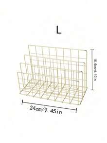 1/2pcs Modern Metal Bookshelf With 3 Storage Baskets, Minimalist Iron Desktop Organizer Rack, Desk Tidy Shelf, Bookshelf Storage Rack, Multi-Function Magazine Newspaper Storage Box, Suitable For Home Office Organization And Decor - Multicolor - View 19