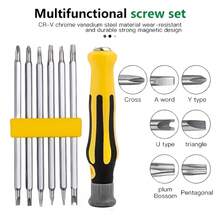 12-In-1 Magnetic Screwdriver Set, Multi-Function Flat Head Precision Handheld Repair Tool, Suitable For Home DIY, Electronic Repair, Computer & Phone Repair, Christmas Gift, Portable Household Tool Box - Screwdriver - View 10