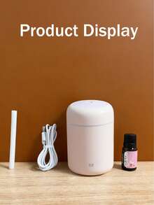 Mini USB Humidifier 300ML With Colorful LED Night Light, Portable Cool Mist Air Humidifier & Essential Oil Diffuser, Quiet Desktop Aroma Diffuser With 4/8H Timer, Small Personal Humidifier For Bedroom, Office, Home, Car Decoration - Cylinder - View 11