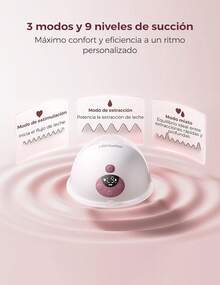 Extractor de Leche Electrico M5, 2 Piezas, Rojo Acogedor| Control por App, Brida 24mm, 3 Modos, 9 Niveles, Sin BPA, Portátil, Ligero, Acogedor, Maternidad, Viaje - 2 piezas-Rojo acogedor - Ver 4