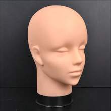 Wig Mannequin Stand, Display Mannequin Head, Hair Styling Tool Mannequin Head, Includes Mannequin Pins And Small Stand, Halloween - View 3