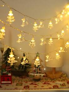 1 dây đèn LED trang trí Giáng sinh hình tuần và cây thông Noel dài 1.5/3m, dùng pin, đèn cửa sổ, đèn dây fairy light, phù hợp trang trí trong nhà, treo tường, để bàn và tiệc tùng, decor Giáng sinh và lễ mùa đông - Ánh sáng vàng - Xem 4