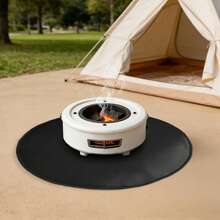 Round Fire Pit Mat Black Under Grill Mat Round Firpit Mat - 1PCS - View 7