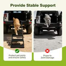 Dog Stairs For Car, Dog Steps For Car With Upgraded Load-Bearing Capacity, Foldable Pet Stairs For Large Dogs, Pet Steps - Black-7 Steps - View 6