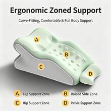 1pc Wedge Pillow, Multi-Functional Ergonomic Lumbar Back Leg Support Pillow, Equipped With Adjustable Detachable Headrest, With Multiple Massage Contact Points; Slanted Triangle Design Fits Body Shape, Suitable For Bed Prone Resting, Reading, Relieving Cervical Spine, Elevating Legs To Improve Varicose Veins, Home Use - 1PC - View 6