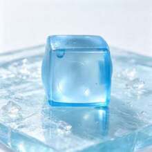 Tachimi 1pc Mini Ice Cube Shaped Soft Squeeze Slow Rebound Stress Toy, Desktop Decompression Squeeze Toy, Cool Design, Suitable For Desktop Collection And Home Decor, Individually Packaged, Random Shipment - Multicolor - View 1