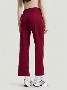 Adidas 女款 SUIT PANT 運動針織長褲 HY2116 - 紅色 - 查看 4