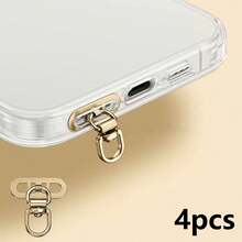 2/4/6pcs Mini 360° Rotating Ultra-Thin Stainless Steel Metal Phone Lanyard Clip, Multiple Macaron Color Options Compatible With IPhone 18, DIY Phone Case Side Hanging Speaker Hole, Single Hole Metal Connector, Anti-Drop Anti-Loss Finger Holder, Compact Ultra-Thin, Comfortable Grip, Phone Charm Decoration, Creative Personalized Phone Lanyard Connector, Phone Case Back Adhesive Pad Fixed Bracket, Universal Phone Accessory - Multicolor - View 19