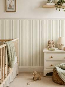 SUPSTICKER 1PC Peel And Stick Stripe Wallpaper, Removable PVC Wall Decal, Modern Vertical Line Wall Covering For Bedroom Living Room Home Decor, 4 Styles - Multicolor - View 9