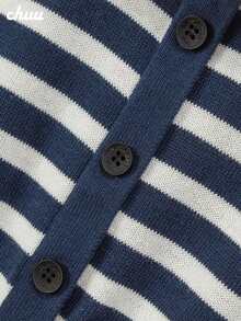 CHUU Solid Color Knit Ruffle/Lettuce Trim Sweater, Holiday Daily Date Back To School Party Autumn/Winter Pullover - Navy Blue - View 10