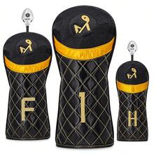 1pc Golf Club Cover,Fashionable Golf Head Cover, Golf Fairway Wood Head Cover - Golf Headcovers For Woods, Suitable For The Most Brands - Multicolor - View 1