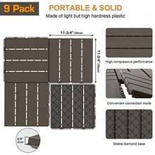 Plastic Flooring - DARK BROWN - View 4