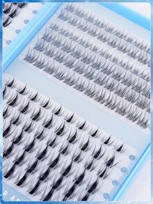 300pcs D Curl Single Lash Book, DIY False Eyelashes, Soft Natural Look Eyelash Extension Set, Fluffy Dense Segmented Lashes For DIY Home Use, Easy To Use, Large Capacity Long-Lasting False Eyelashes To Enlarge Eyes - Multicolor - View 5