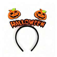 1pc Halloween Letter Pumpkin Headband, Felt Jack-O'-Lantern Pumpkin Headband, Fun Holiday Cosplay Party Women's Hair Accessory, Candy House Photo Prop - One Size Fits All - View 9