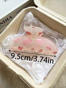 4件/1件 女款 9.5cm/3.74in 金條造型 棕色 白色 粉色 豹紋輕量塑膠髮夾 時尚百搭 高質感優雅極簡 純色髮飾 適合日常穿搭、外出、休閒、派對、通勤、海灘度假、馬尾、盤髮、洗臉、沐浴、化妝、造型搭配（字母標籤為單面） - 彩色 - 查看 3