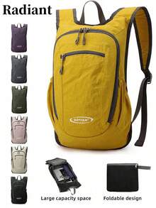 Foldable Lightweight Backpack, Slim Waterproof Portable Storage Bag, Suitable For Hiking, Student Commuting, Large Capacity - Multicolor - View 1
