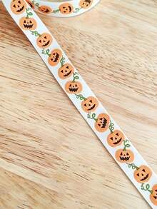 2/5m Pumpkin Pattern Gift Wrapping Ribbon Vintage Halloween Decorative Ribbon For Gift Wrapping, Floral Decoration - Pumpkin Pattern - View 7