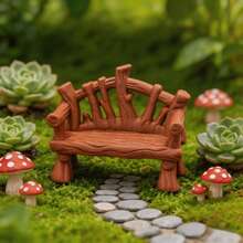 1PC Mini Tree Root Bench, 3D Printed Realistic Bench, Suitable For Tank DIY Enthusiasts, Flower Pot Landscape, Desktop Decoration, Desktop Ornament, Gardening Supplies Store, Autumn Theme, Flower Shop, Suitable For Back To School Season, Birthday Gift, Halloween Gift, Teacher's Day Gift, Thanksgiving Gift, New Year Multi-Holiday Gift - 1pc - View 4