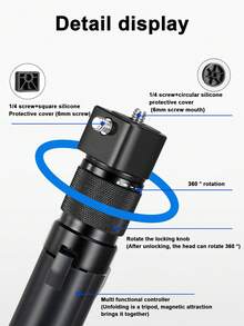Mango de rotación 360° Bullet Time, palo selfie extensible invisible con trípode para cámara Insta360 - Ver 5