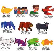 Quixorblex 11Pcs Cartoon Animal Storytelling Set, Interactive Character Props, Classroom Drama Teaching Aids, Script Role Play Accessories, Teacher Learning Supplies For Family Learning Activities - Multicolor - View 4