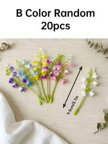 20/40入人造迷你鈴蘭花，多色 7.5cm/2.9in 易護理塑膠花，DIY 花環與花束，適用於情人節、復活節、婚禮及所有節日家居裝飾、模型屋、雕塑、收藏品與活動裝飾、仙女花園、陽台、室內 - mini 鈴蘭花 - 查看 16
