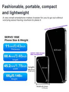 SERVO 15SE 迷你智能手机，Android 8.1 操作系统，2GB 运行内存，16GB 机身存储，双卡双待，3.0 英寸屏幕，支持 3G WCDMA 网络，小巧可爱 - 粉色 - 查看 7