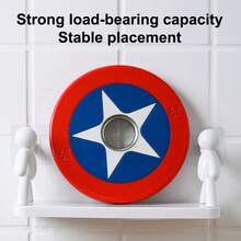 1pc Modern Chic Humanoid Wall-Mounted Storage Shelf 10 Inches Three Color Option Plastic Organizer Suitable For Kitchen Bathroom Storage Shelf Rack Kitchen Accessories No Drilling - Figurine Display Stand - View 8