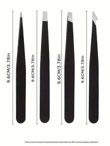 Precision Eyebrow Tweezers, Hair Removal Tweezers, Professional Tweezers Set, Mini Travel Tweezers, Facial Hair Tweezers, Tweezers Suitable For Sensitive Skin - One Size - View 2