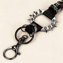 Personalized Hip-Hop Style Punk Vintage Stage Performance Decoration Double Layer Waist Chain - Black - View 3