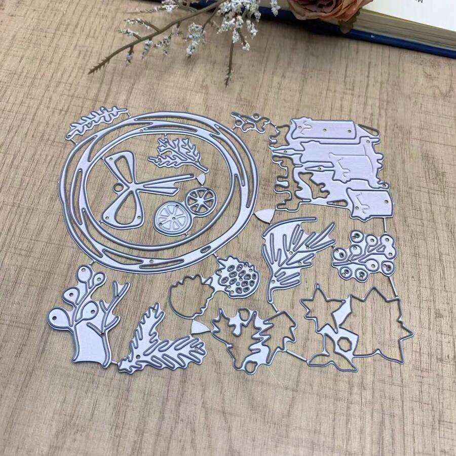 Autumn / Forest Theme Metal Cutting Die Templates DIY Photo Album Gift Box, Paper Card, Greeting Card Making Die Cutting And Embossing - MC1481 - View 1