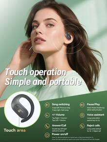 ACER OHR538 Wireless Bluetooth Earbuds OWS Ear-Hook Open-Ear Spherical Design Stereo Comfortable Fit Suitable For Study Business Sports Running Fitness Compatible With Phone IOS/Android System - one-size - View 11