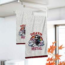 2/4/48pcs Halloween Series Rainbow Unicorn Pattern Printed Kitchen Towels - Super Soft, Highly Absorbent Polyester Dishcloths And Hand Towels, Perfect For Holiday Decor, Kitchen Decor, Party Decor - Multicolor - View 5