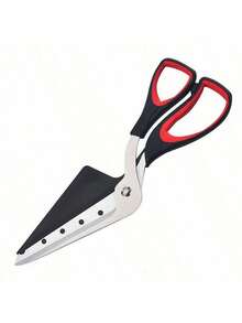 1pc Stainless Steel Pizza Cutter, Comfortable Handle, Multi-Function Kitchen Scissors - Multicolor - View 13