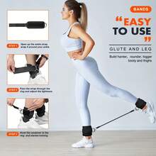 2pcs/Set Ankle Straps For Cable Machine Kickbacks - Adjustable Comfortable Ankle Strap Attachment, Suitable For Gym Cable Machine Hip Kickbacks - Leg Extensions, Curls And Ankle Straps - Multicolor - View 3