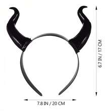 1pc Small Horn Headband, Devil Horn Hair Hoop Decorative Headpiece, Party Performance Prop, Costume Accessory - S - View 5