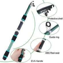 Complete Fishing Rod Set, Includes Telescopic Fishing Rod, Spinning Reel, Bait, Fishing Hooks, Travel Fishing Rod Set (Random Color) - Combination - View 4