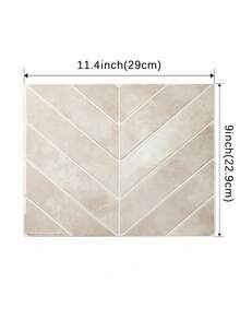 自黏式牆磚 5/10/30 片裝，每片 11.4" X 9"，3D 撕貼式廚房浴室防濺牆磚，防水防油，可客製化，廚房裝飾 - 米色 - 查看 3
